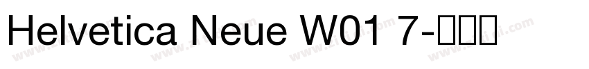 Helvetica Neue W01 7字体转换
